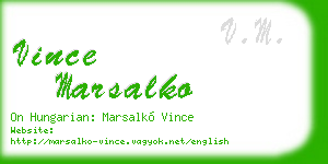 vince marsalko business card